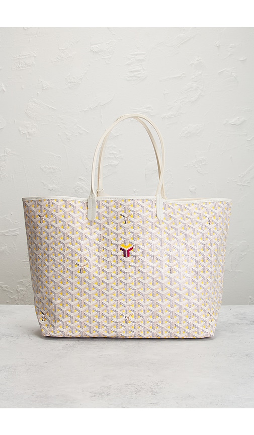 Fwrd Renew Goyard Saint Louis Claire-voie Gm Tote Bag In White