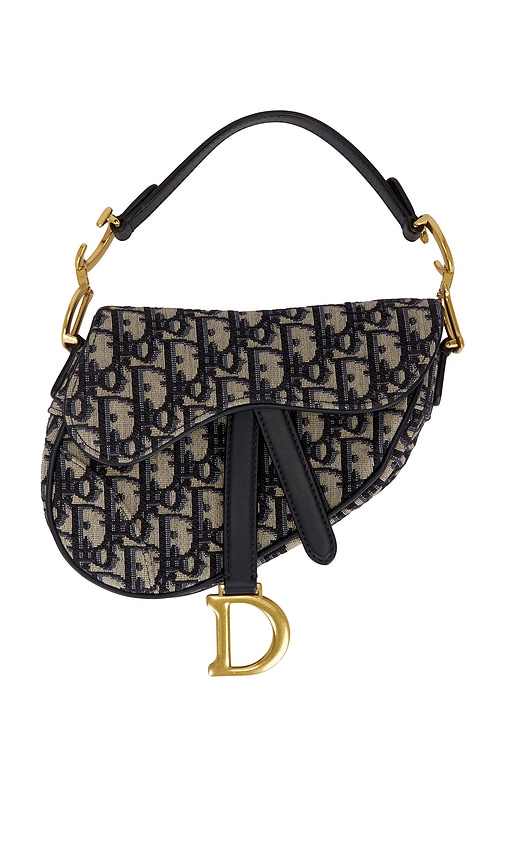 FWRD Renew Dior Trotter Oblique Mini Saddle Bag in Blue