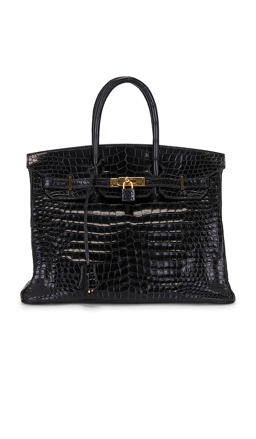FWRD Renew Hermes Shiny Porosus Crocodile Birkin 35 Handbag