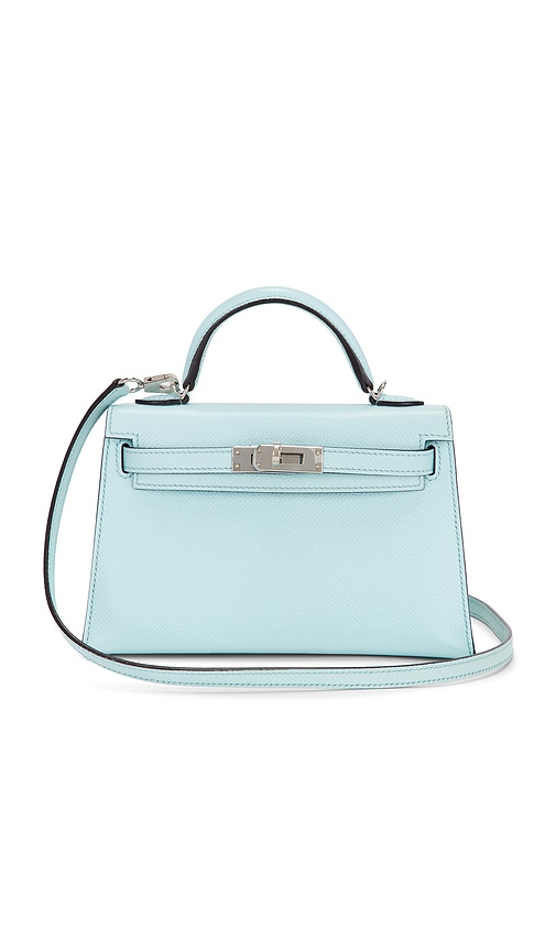 FWRD Renew Hermes Epsom Kelly 20 Handbag in Blue Zephyr