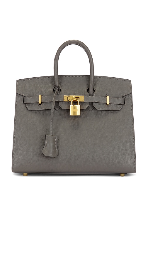 FWRD Renew Hermes Epsom Birkin 25 Handbag in Gris Meyer