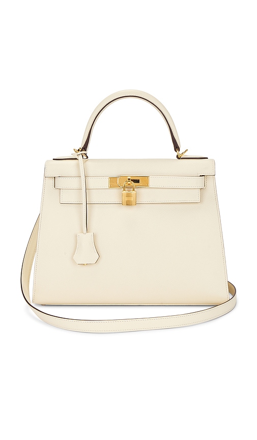 FWRD Renew Hermes Epsom Kelly 28 Sellier Handbag in Nata
