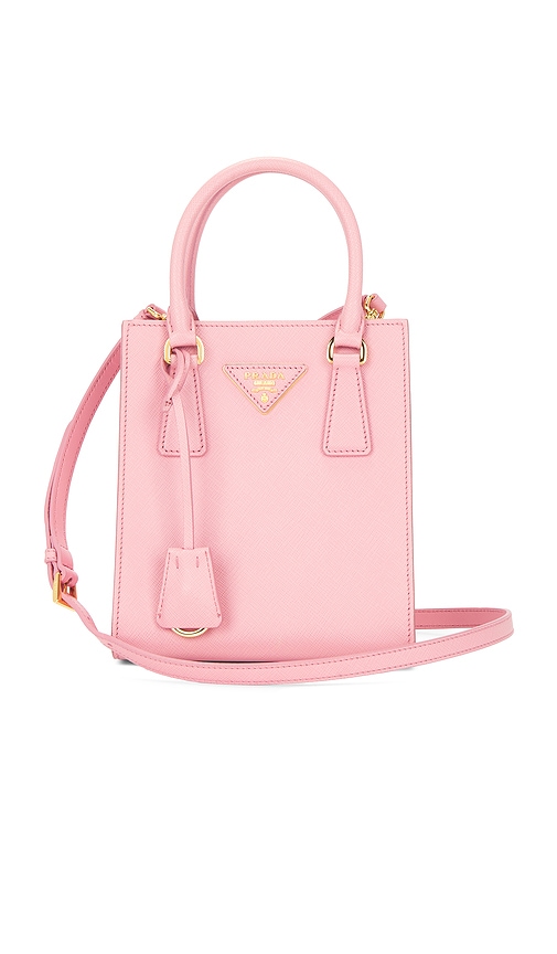 FWRD Renew Prada Saffiano Lux Handbag in Pink