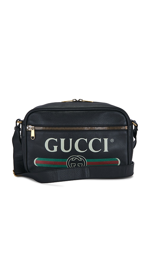 FWRD Renew Gucci Logo Messenger Bag