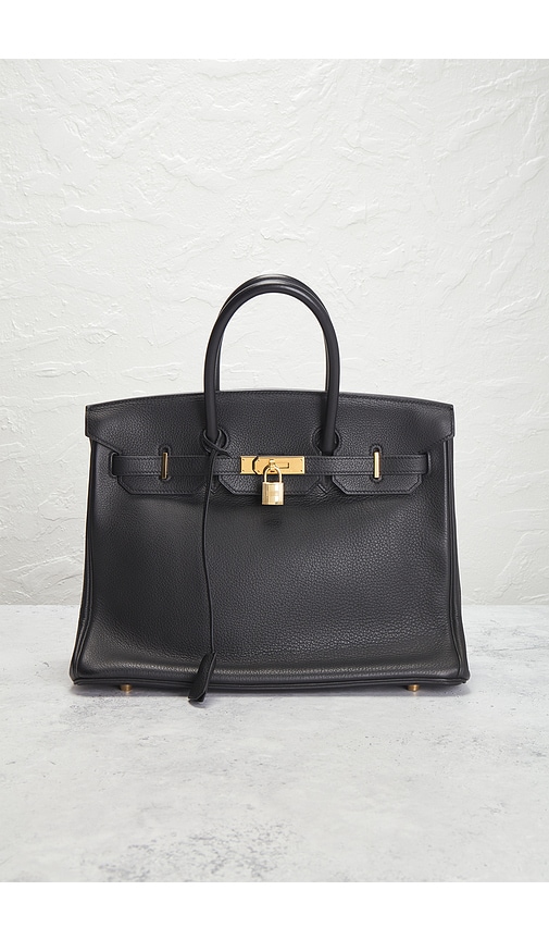 Fwrd Renew Hermes Togo Birkin 35 Handbag In Black