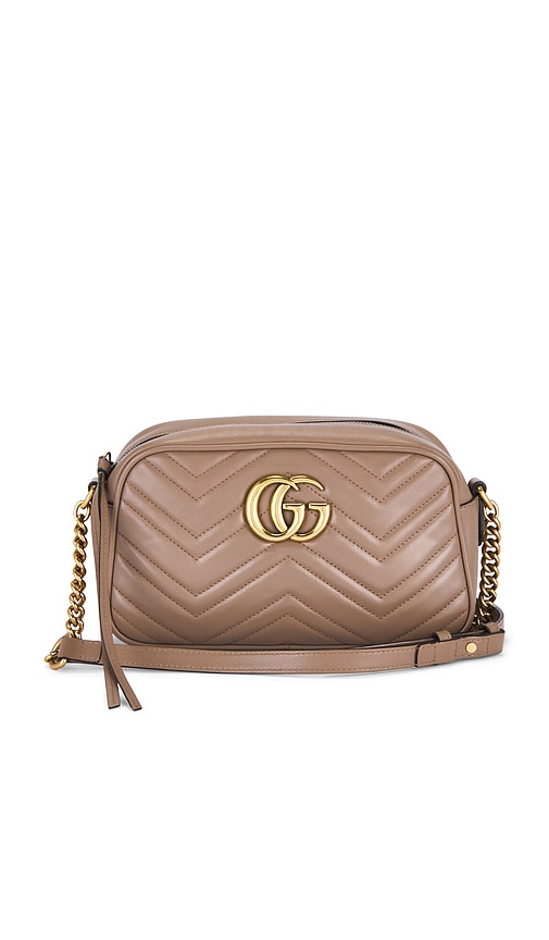 FWRD Renew Gucci GG Marmont Shoulder Bag in Dusty Rose