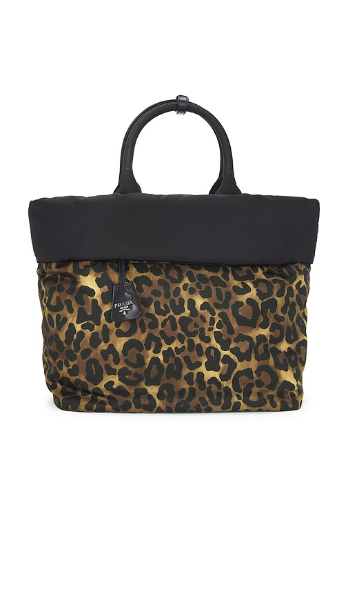 FWRD Renew Prada Leopard Tessuto Tote Bag