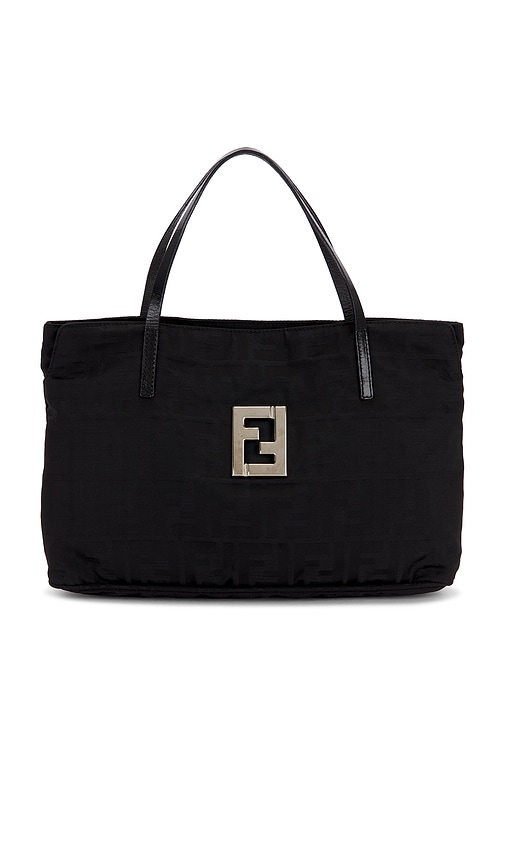 FWRD Renew Fendi Zucca Tote Bag in Black