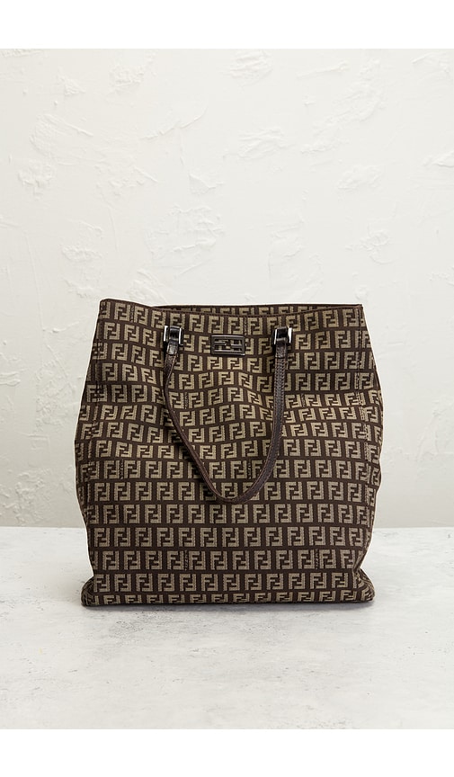 Fwrd Renew Fendi Zucchino Tote Bag In Brown