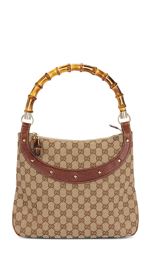 Fwrd Renew Gucci Bamboo Anita Hobo Bag In Sand