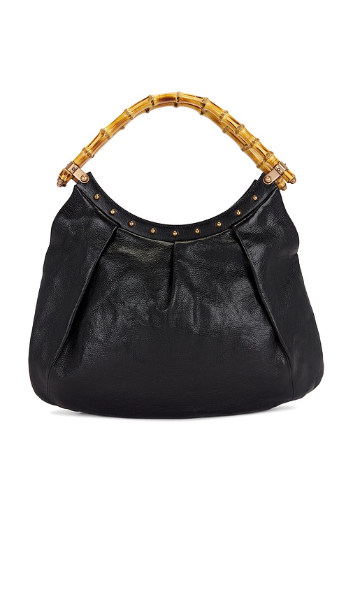Fwrd Renew Gucci Bamboo Hobo Bag In Black