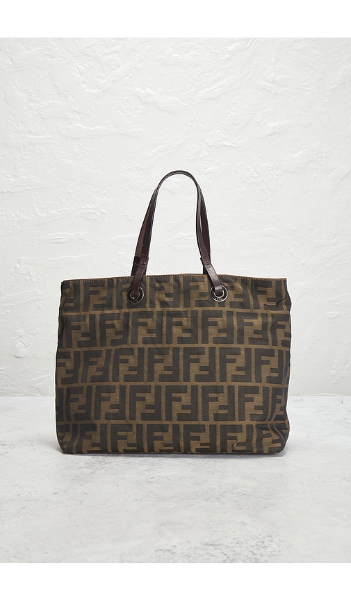 Fwrd Renew Fendi Zucca Tote Bag In Brown