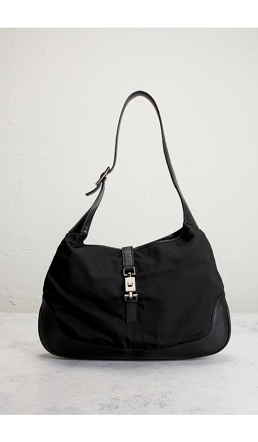 Fwrd Renew Gucci Jackie Hobo Bag In Black