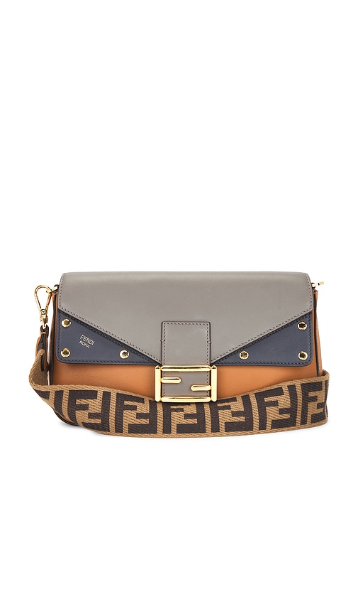 Fwrd Renew Fendi Vitello Grace Re-edition Baguette Shoulder Bag In Brown
