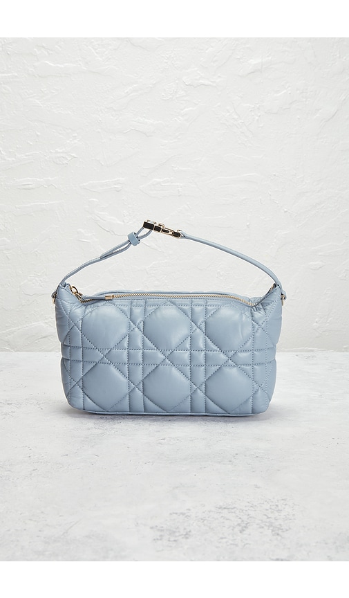 Fwrd Renew Dior Cannage Diortravel Nomad Pouch In Blue