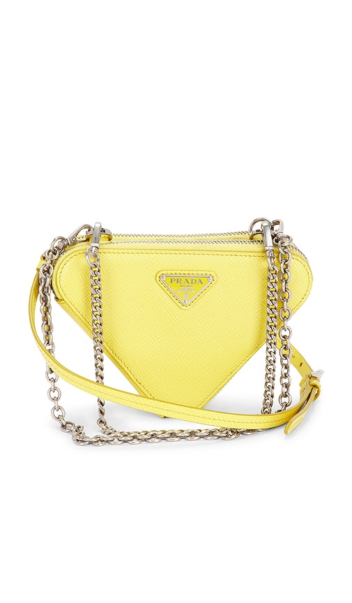 FWRD Renew Prada Saffiano Triangle Shoulder Bag