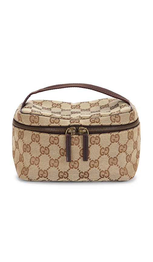 FWRD Renew Gucci Gucci Vanity Handbag in Beige