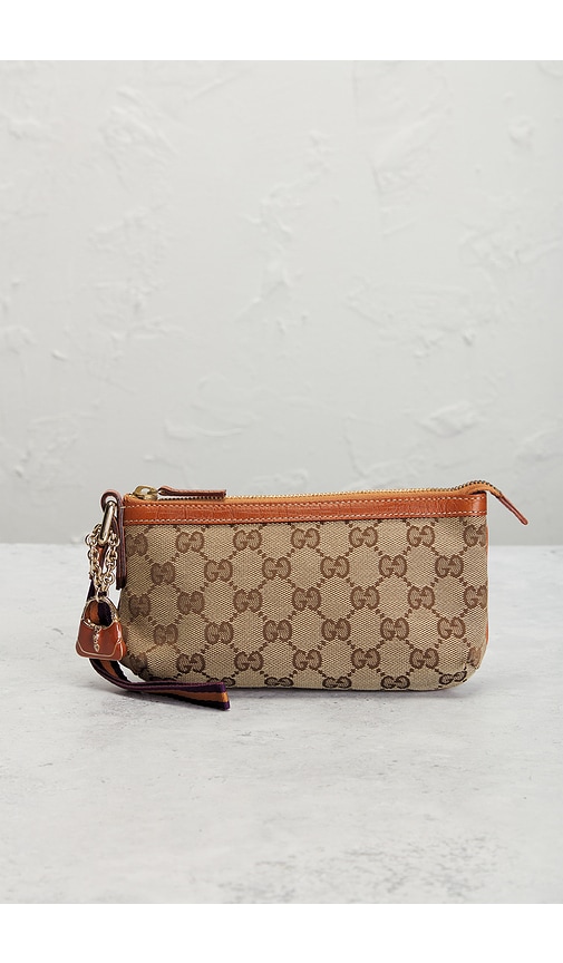 Fwrd Renew Gucci Pochette Bag In Sand