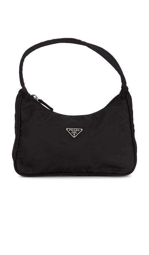 Fwrd Renew Prada Tessuto Sport Hobo Bag In Black