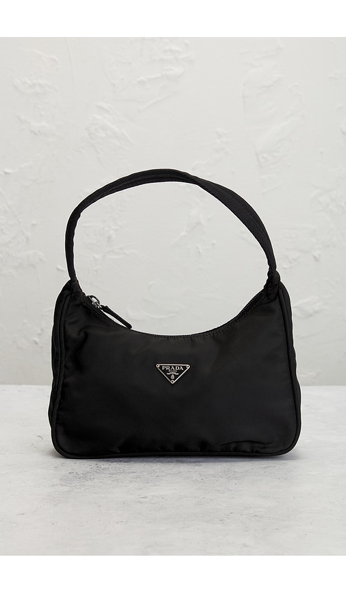 Fwrd Renew Prada Tessuto Sport Hobo Bag In Black