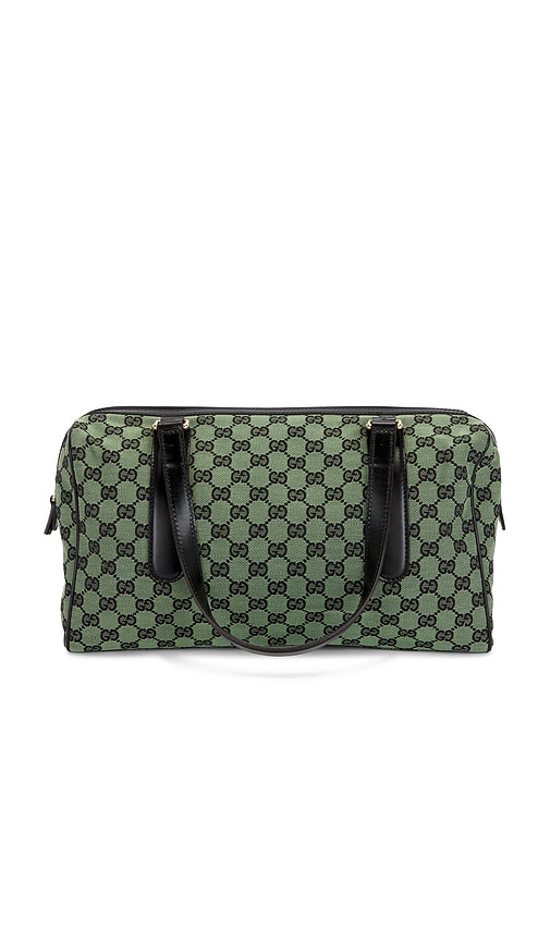FWRD Renew Gucci Mini Boston Bag in Green
