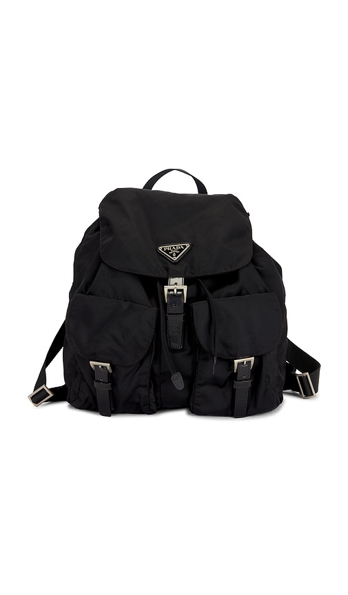 FWRD Renew Prada Tessuto Backpack in Black