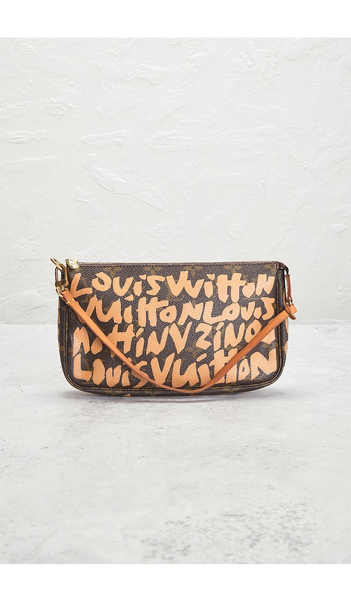 Fwrd Renew Louis Vuitton X Stephen Sprouse Monogram Graffiti Pochette Accessoires Shoulder Bag In Brown