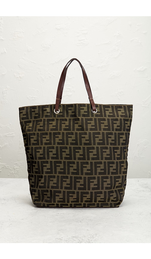 Fwrd Renew Fendi Zucca Tote Bag In Brown