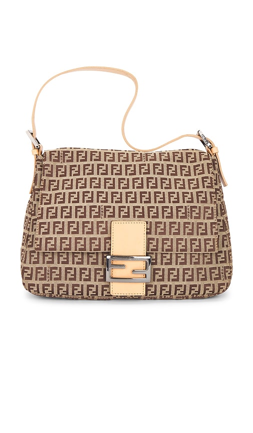 fendi Fendi Zucchino Mama Baguette Shoulder Bag