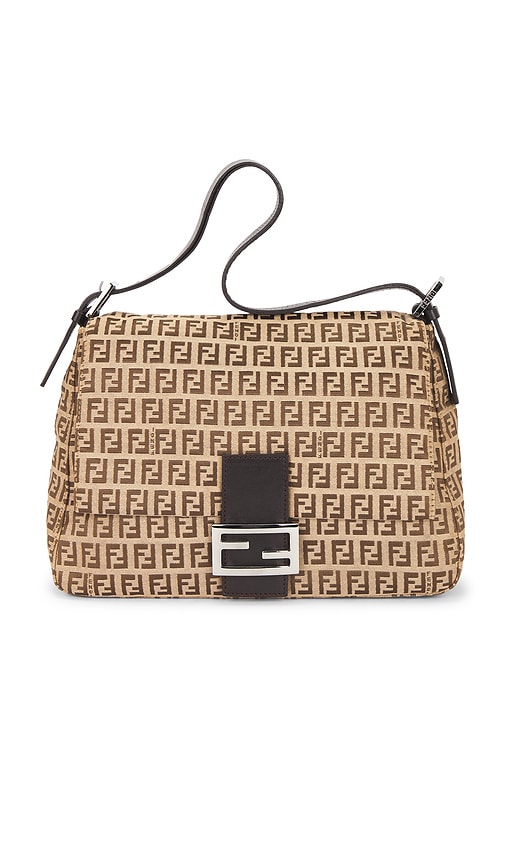 fendi Fendi Zucchino Mama Baguette Shoulder Bag