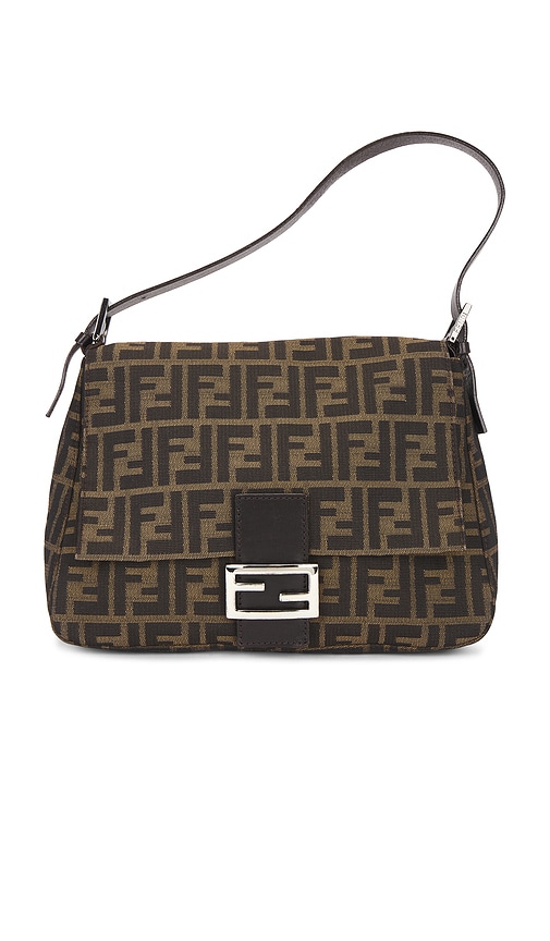 FWRD Renew Fendi Zucca Mama Forever Baguette Shoulder Bag