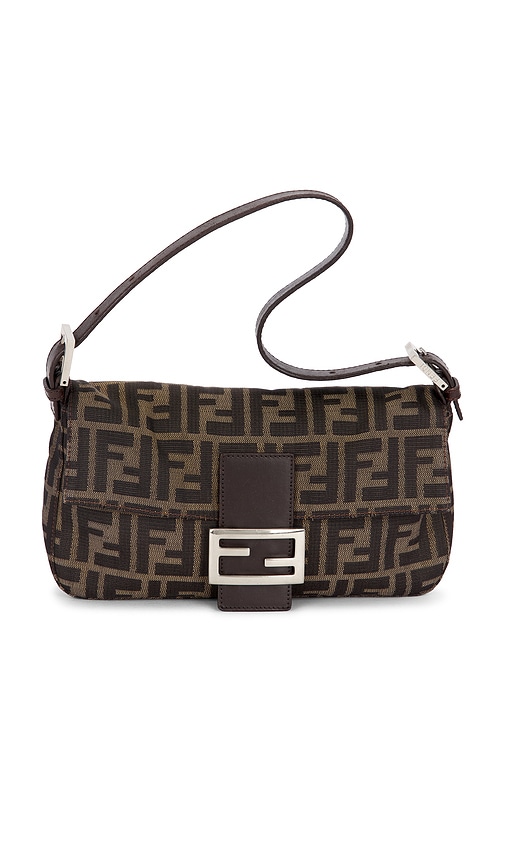 FWRD Renew Fendi Zucca Baguette Shoulder Bag
