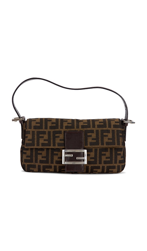FWRD Renew Fendi Zucca Baguette Shoulder Bag