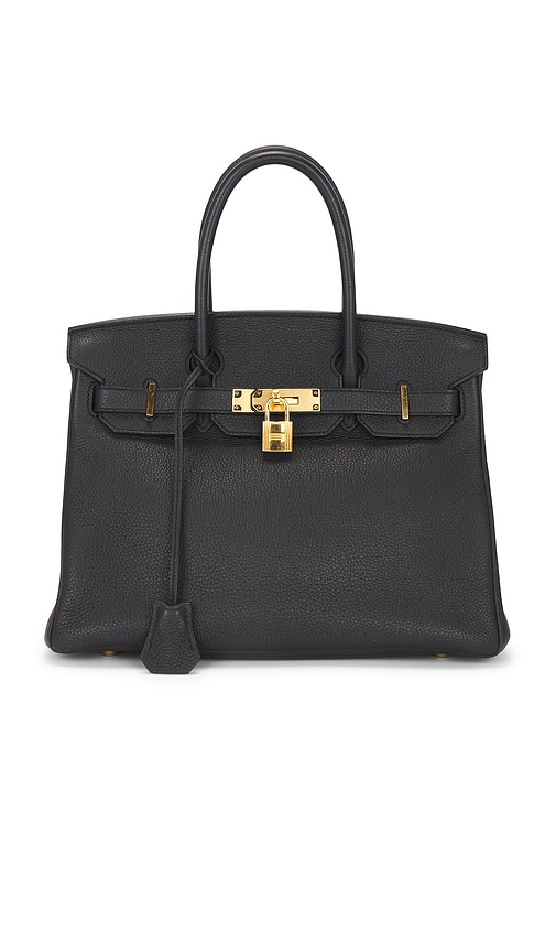 Fwrd Renew Hermes Togo Birkin 30 Retourne Handbag In Black
