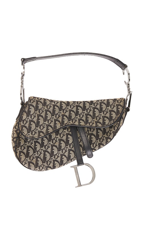 Fwrd Renew Dior Trotter Oblique Saddle Bag In Blue