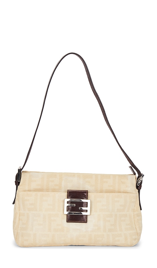 Fwrd Renew Fendi Zucca Shoulder Bag In Sand