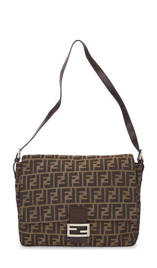 fendi Fendi Zucca Mama Forever Baguette Shoulder Bag