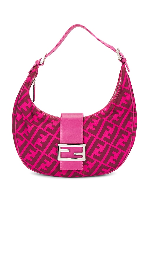 FWRD Renew Fendi Zucca Croissant Hobo Bag