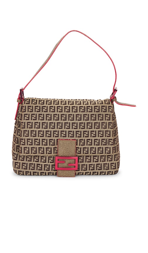 fendi Fendi Zucchino Mama Baguette Shoulder Bag