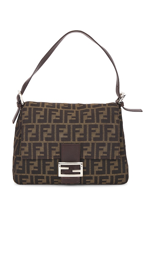 fendi Fendi Zucca Mama Forever Baguette Shoulder Bag
