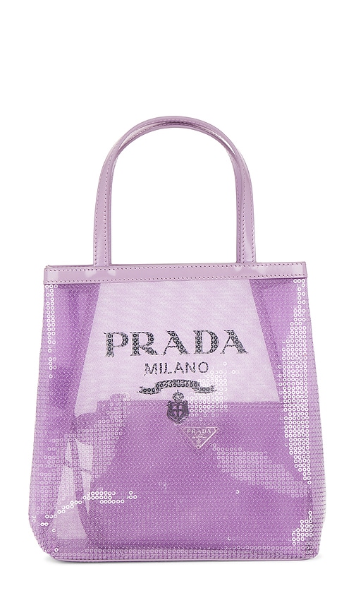 prada Prada Rete Paillettes Tote Bag