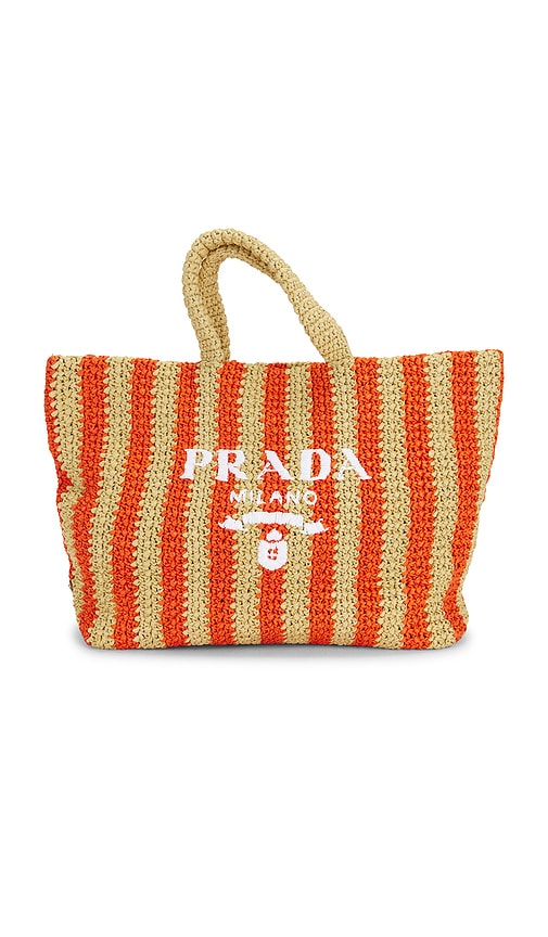 prada Prada Raffia Tote Bag
