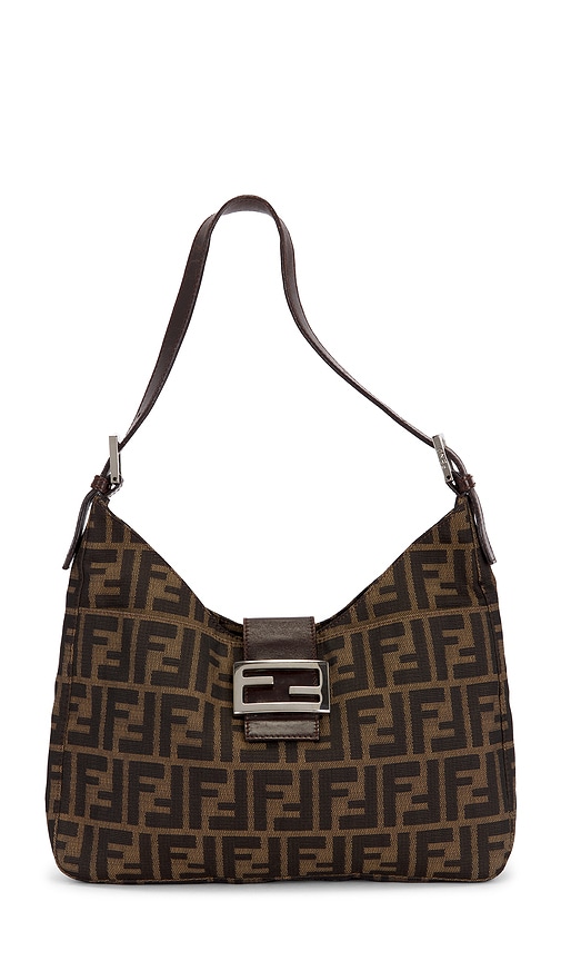 Fwrd Renew Fendi Zucca Mama Baguette Shoulder Bag In Brown