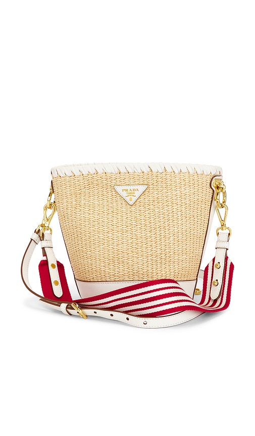 prada Prada Raffia Bucket Bag