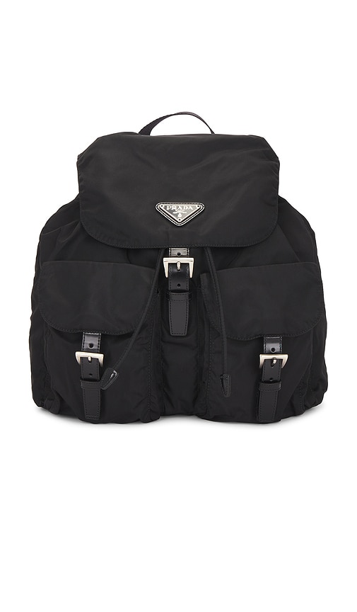 FWRD Renew Prada Tessuto Backpack in Black