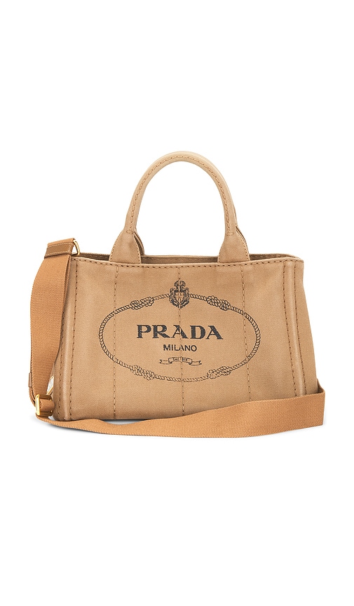 FWRD Renew Prada Canapa Mini Tote Bag