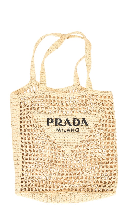 prada Prada Raffia Tote Bag