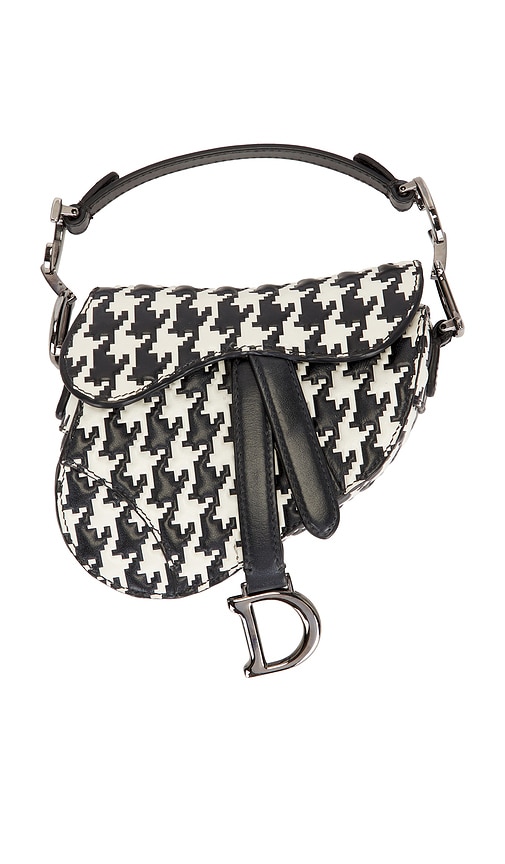 FWRD Renew Dior Saddle Bag in Black