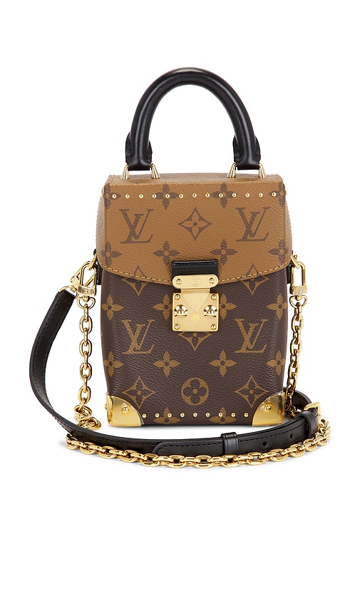 Fwrd Renew Louis Vuitton Monogram Reverse Camera Box Handbag In Brown
