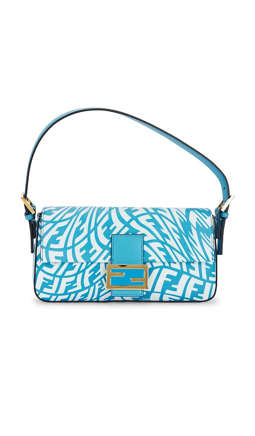 Fwrd Renew Fendi X Sarah Coleman Ff Vertigo Baguette In Blue